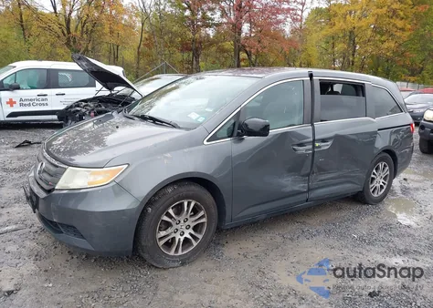 2013 Honda Odyssey Ex-L from USA, damaged, VIN 5FNRL5H68DB021982